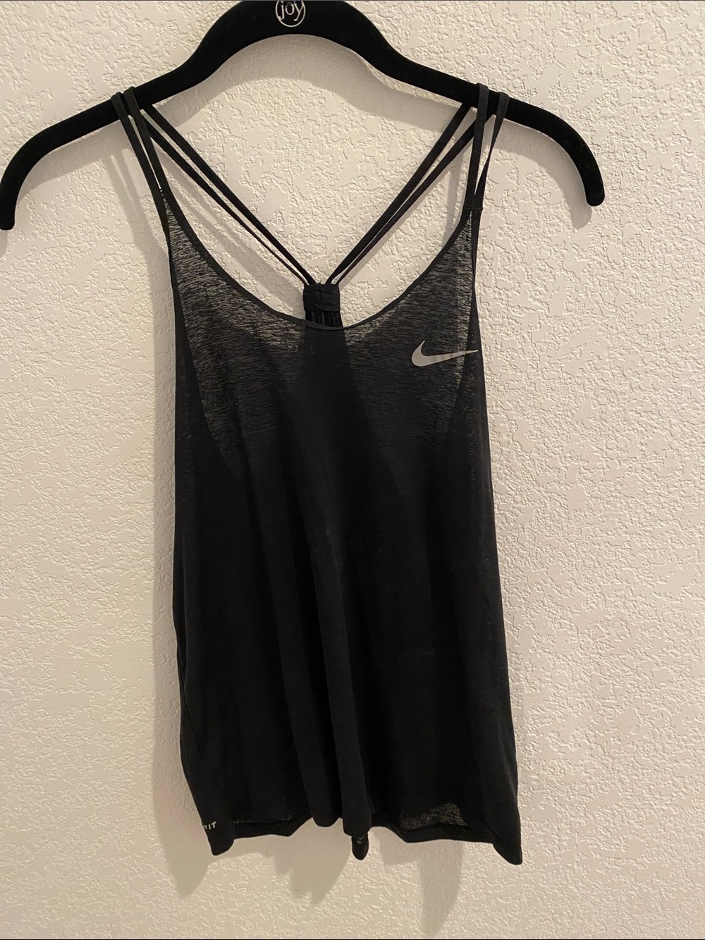 Nike Black Double-Strap Training Tank Top